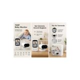 Suare Concept 720P Kablosuz Bebek Kamerası | 2.4'' Ekranlı Baby Monitor | Gece Görüşlü | Çift Yönlü Konuşma | Sıcaklık Göstergeli | Ninni Özellikli