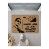 Suare Concept Komutan Logar Bir Cisim Yaklaşıyor Efendim Baskılı Dekoratif Kapı Önü Paspası - Komik Yazılı Kapı Önü Paspası - Kaymaz Taban Dijital Baskı 40x75 cm