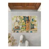 Suare Concept Paris Jardin Vintage Çiçek Desenli Kapı Önü Paspası 40x60 cm - Dijital Baskılı Yıkanabilir Kaymaz Taban Paspas