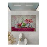 Suare Concept Vintage Çiçek Desenli Kapı Önü Paspası 40x60 cm - Dijital Baskılı Yıkanabilir Kaymaz Taban Paspas