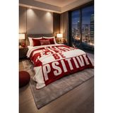 Suave Battal boy Pamuklu Battaniye Yatak Örtüsü (200 x 220Cm) Mükemmel Renk Kombinasyonu Mükemmel Işçilik Kadifemsi Doku Yumuşacık - Kırmızı - Beyaz - 200 x 220 cm