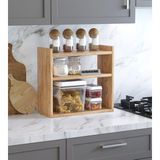 Suba Home %100 Mdf - 40 cm Subahome Tezgah Üstü Ahşap Dokulu Şık Baharatlık Masa Üstü Düzenleyici Banyo Rafı - Atlantik Çam