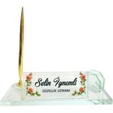 Suba Kristal Kişiye Özel Baskılı Kristal Masa Isimliği