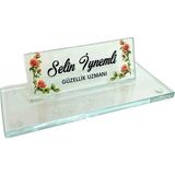 Suba Kristal Kişiye Özel Kristal Masa Isimliği Uv Baskılı Cw-1