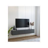 subahome Duvara Monte Modern Minimalist Antrasit Tv Ünitesi Mdf 160 cm