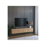 SuBahome Duvara Monte Modern Minimalist Atlantik Çam Tv Ünitesi Mdf 160 Cm