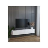 subahome Duvara Monte Modern Minimalist Beyaz Tv Ünitesi Mdf 160 cm