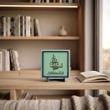 Sübhânallah Yazılı Modern Dekoratif Obje, Maneviyat ve Estetiğin Buluşması, Özel Bir Hediye 10x10 cm (Açık Yeşil)