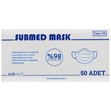Submed 3 Katlı Type 2R Beyaz Cerrahi Maske Telli 50'li