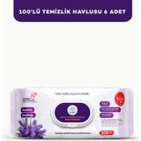 Subo Yüzey Temizlik Havlusu 100 'lü Lavanta Ferahlığı 6X100 - Beyaz