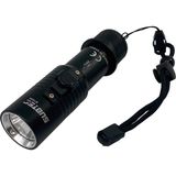 Subtec ST002 Dalış El Feneri Siyah Alüminyum Gövde ile Su Altında Kuulanım