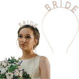 Subutu Gold Bekarlığa Veda Kristal Taş Bride Tacı - Seçenek