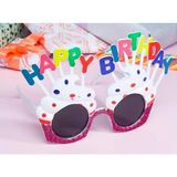 Subutu Happy Birthday Beyaz Fuşya Parti Gözlüğü - Seçenek