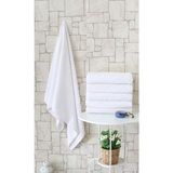 Subutu Otel Tipi 4'lü 70X140 Banyo Havlusu Beyaz