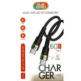 Subzero 60W Rgb Işıklı Type-C Şarj Kablosu