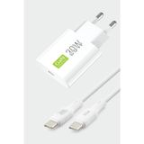 Subzero Apple iPhone 15 Uyumlu GaN Teknolojili 30W Ultra Slim Şarj Aleti + USB-C to Type-C Kablo
