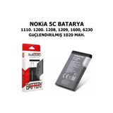 Subzero Nokia 5C Batarya Güçlendirilmiş 1110. 1200. 1208, 1209, 1600, 6230 Subzero 5C Plus Bilişim