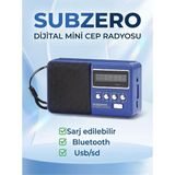 Subzero SB38 Mini Nostalji Bluetooth Müzik Kutusu Siyah Renkli Taşınabilir Fm Hoparlör - Mavi - Kırmızı
