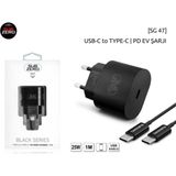 Subzero SG47 25 Watt PD Type-C Ev Şarj Aleti Hızlı Şarj Özelliği ile 1 Metre Kablo Dahil