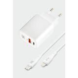 Subzero SG78 38W PD+USB + Type-C to Lightning Kablo Hızlı Şarj Cihazı Seti