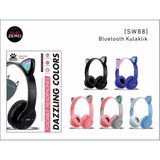 Subzero SW88 Bluetooth Kedi Kulaklık Katlanabilir Kulaklık -Mavi