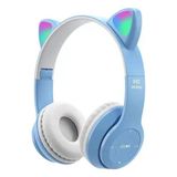 Subzero SW88 Renkli Katlanabilir Bluetooth Kedicik Kulaklık - Açık Mavi