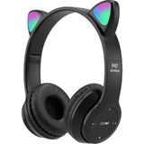 Subzero SW88 Renkli Katlanabilir Bluetooth Kedicik Kulaklık - Koyu Siyah