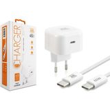 Subzero Tecno Spark 20 Kj 7 Uyumlu SG120 45W Pd Usb-C To Type-C Hızlı Şarj Aleti + Kablo - Beyaz
