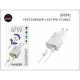 Subzero Xiaomi 67W Turbo Şarj Aleti Şarj Cihazı (Kablo + Adaptör Set ) Tüm Telefonlarla Uyumlu Type C Şarj Aleti