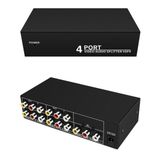 Suckoo 4 Port 3RCA AV Ses Video Kablosu Splitter 1 in 4 Out 1 in 2 Out DVD Oynatıcı Oyun Konsolu TV Kutusu Harici TV Monitörü Projektör Kompozit AV Adaptörü Dönüştürücü