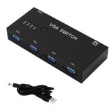 Suckoo 4 Yollu VGA Video switcher 4 in 1 Out 1 in 4 Out bi Yönlü Dönüştürülebilir HD Video Paylaşıcı Bant Genişliği 500 Mhz Bilgisayar Konak Harici VGA TV Monitörü Projektör seçici Anahtarı Kutusu