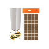 Sucuoğlu Yapışkanlı Keçe Mobilya Sandalye Masa Parke Zemin Koruyucu Kare 25 X 25 Mm (32'Li)