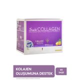 Suda Collagen Hidrolize Kolajen Tip 1-3, Vitamin C,Biotin,Hyaluronik Asit,Ananas Aromalı Saç,Tırnak ve Cilt 30Saşe