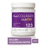 Suda Collagen Multiform Hidrolize Kolajen Tip 1 2 3,Vitamin C,Biotin,Hyaluronik Asit,Saç,Tırnak,Cilt Aromasız 300g