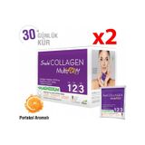Suda Collagen Multiform Tip I,II,III Kolajen+Magnezyum+Probiyotik Cilt,Saç&Kas Portakallı 15gx30 Saşe 2 Kutu