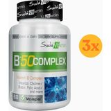 Suda Vitamin B-50 Complex 60 Bitkisel Kapsül - 3 Adet (Toplam 180 Kapsül) - Dezenfektan Hediyeli (%72 Alkol)