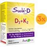 Suda Vitamin Suda-D D3 + K2 Sprey - Damla 30 ml - 3 Adet (Toplam 90 Ml) - Dezenfektan Hediyeli (%72 Alkol)