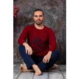 Sude Erkek Süprem Bisiklet Yaka İnce Uzun Kol Pijama Takımı P300/12 - 1 Adet