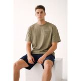 Sude HOMEWEAR Erkek Kısa Kol Şort Büyük Beden Pijama Takımı
