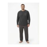 Sude HOMEWEAR Erkek Uzun Kol Büyük Beden Pijama Takımı