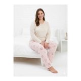 Sude HOMEWEAR Kadın Uzun Kol Büyük Beden Pijama Takımı