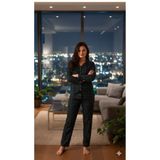 Sude HOMEWEAR Kadın Yeşil Kareli Gömlek Süet Pijama Takımı P-200-109