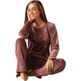 Sude Kadın Kışlık Kadife Pijama Takımı 536- 1 Adet Gül Kurusu-M