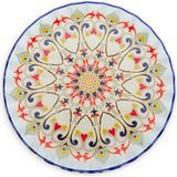 Sudedi Home Gerçek Altın Yaldızlı Desenli Cam Servis Tabağı 26 cm (6 Adet)