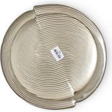 Sudedi Home Gold Renk Cam Pasta Tabağı Seti 6’lı 19 cm Sunum Tepsili Servis Seti