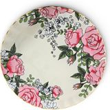 Sudedi Home Roseline Gerçek Altın Yaldızlı 26 cm Cam Servis Tabağı (6 Adet)