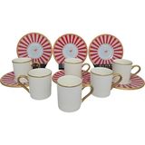Sudedi Home Sudedi Pink Line 6 Kişilik Kahve Fincanı Takımı - 90 ml - Renkli