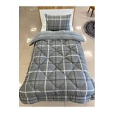 Sudem Home Collection Tek Kişilik Çift Taraflı Lüx Welsoft Elit Yorgan Yumuşak Polar Yorgan ve Yastık Kılıfı Safir Gri