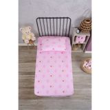 Sudemhome Tek Kişilik Pamuklu Fitted Lastikli Çarşaf ve Yastık Kılıfı | Hava Geçirgen ve Yumuşak Penye Çarşaf 100x200 + 30 cm - Pembe