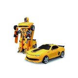 Suden Bumblebee Robota Dönüşen Araba Pilli - Işıklı, Sesli, Camaro Araba, Robot Araba-25 Cm Sarı